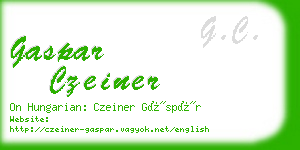 gaspar czeiner business card